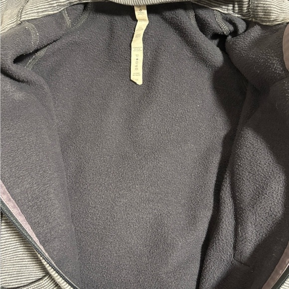 Lululemon Striped Grey Scuba Hoodie Zip-up Jacket Size 4 - Picture 6 of 9